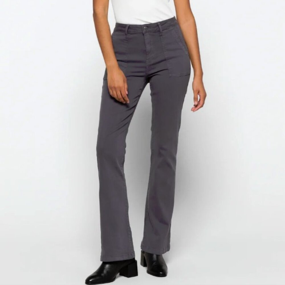 Cosmic Blue Love  - Lyla Eco High Rise Patch Pocket Bootcut Pant - NWT